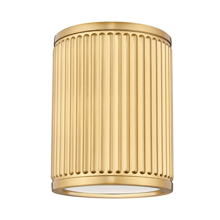 Z-Lite Stari 1 Light 6.25" Flush Mount, Modern Gold/Frosted