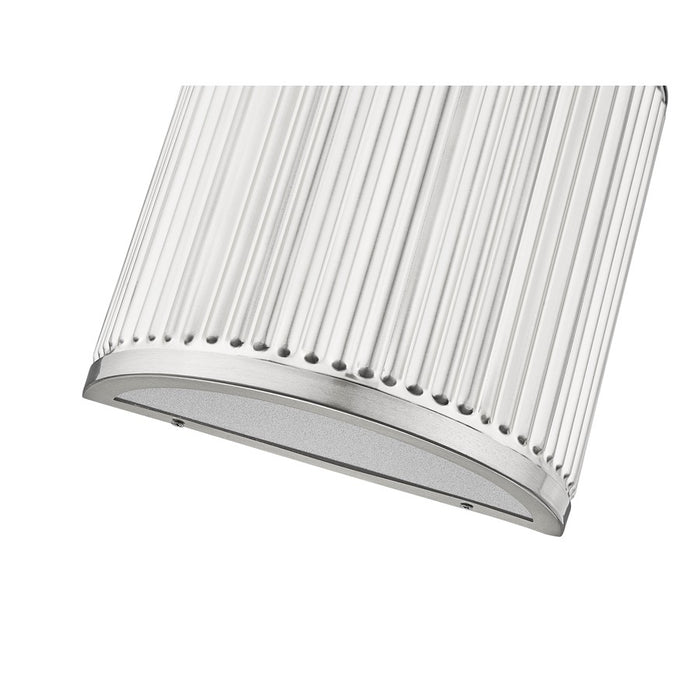 Z-Lite Stari 1 Light 4" Wall Sconce, Brushed Nickel/Frosted