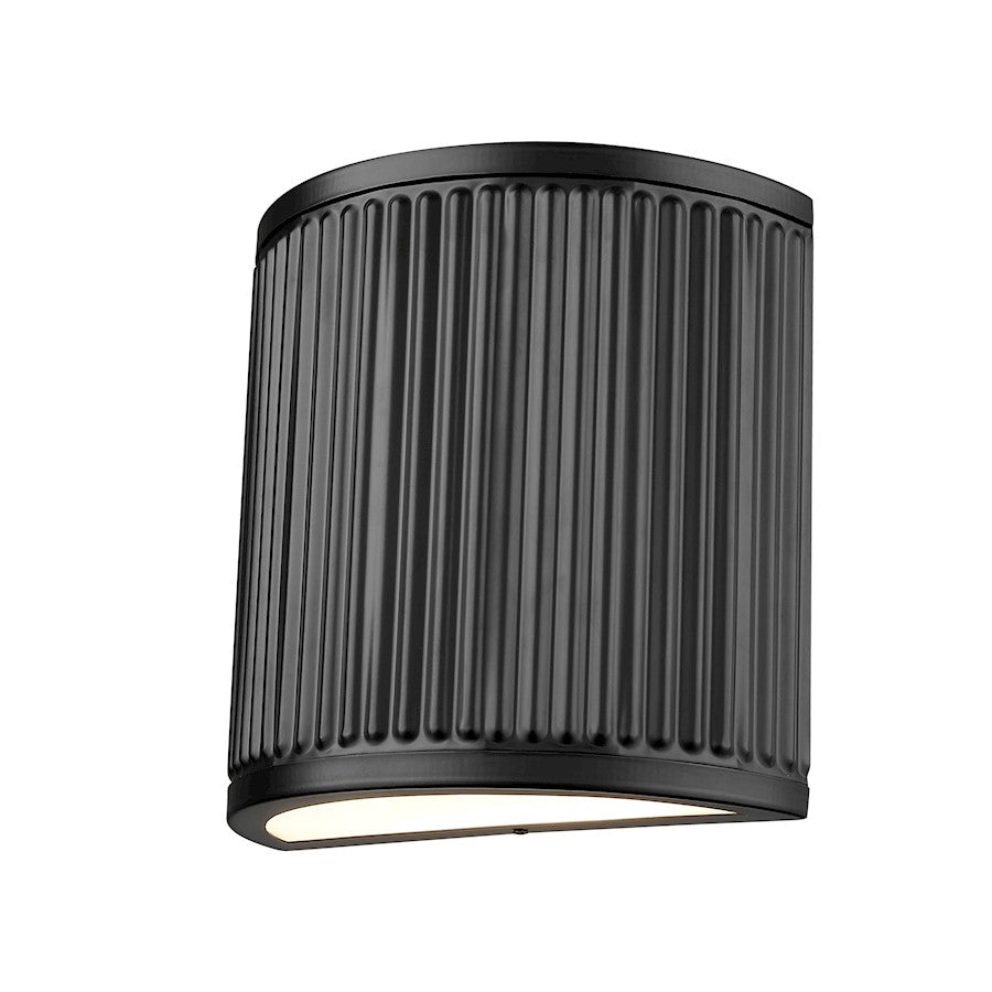 Z-Lite Stari 1 Light 4" Wall Sconce, Matte Black/Frosted - 1013S-MB-LED