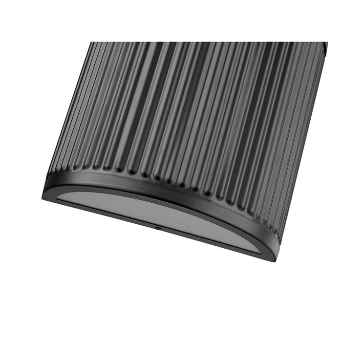 Z-Lite Stari 1 Light 4" Wall Sconce, Matte Black/Frosted