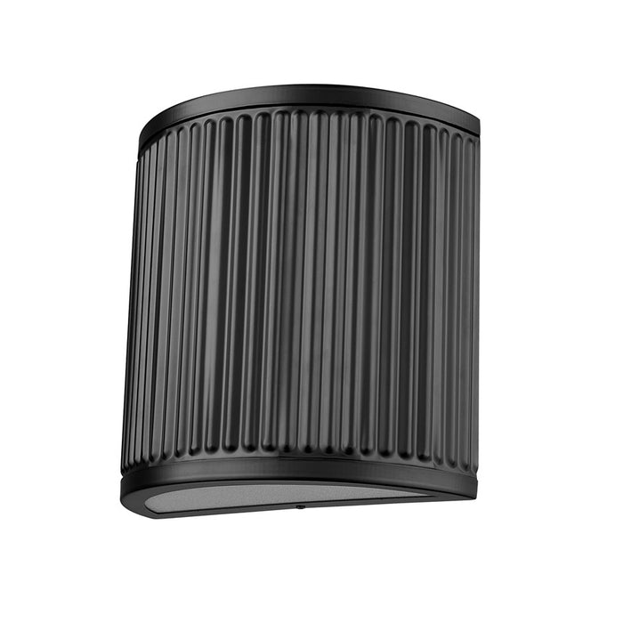 Z-Lite Stari 1 Light 4" Wall Sconce, Matte Black/Frosted
