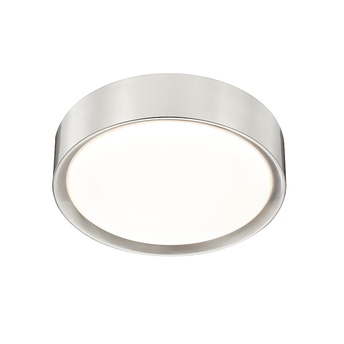 Z-Lite Kawan 1 Light 12" Flush Mount, Brushed Nickel/Frosted