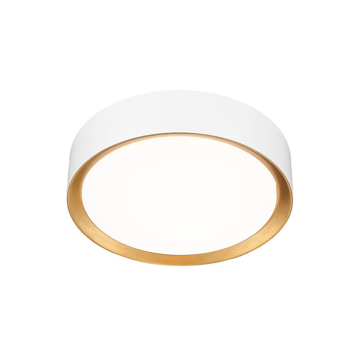 Z-Lite Kawan 1Lt 12" Flush Mount, White/Gold/Frosted