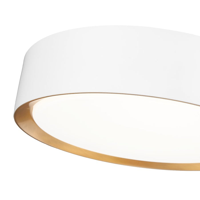 Z-Lite Kawan 1Lt 12" Flush Mount, White/Gold/Frosted