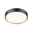 Z-Lite Kawan 1Lt 16" Flush Mount, Black/Gold/Frosted