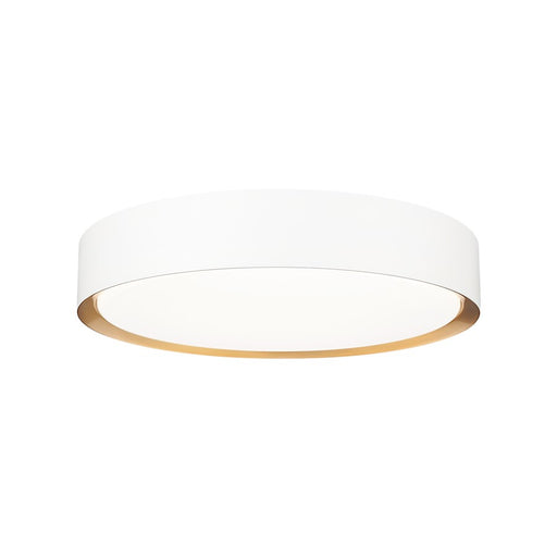 Z-Lite Kawan 1Lt 16" Flush Mount, White/Gold/Frosted - 1014F16-MW-MGLD-LED