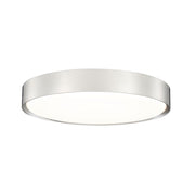 Z-Lite Kawan 1 Light 20" Flush Mount, Brushed Nickel/Frosted - 1014F20-BN-LED