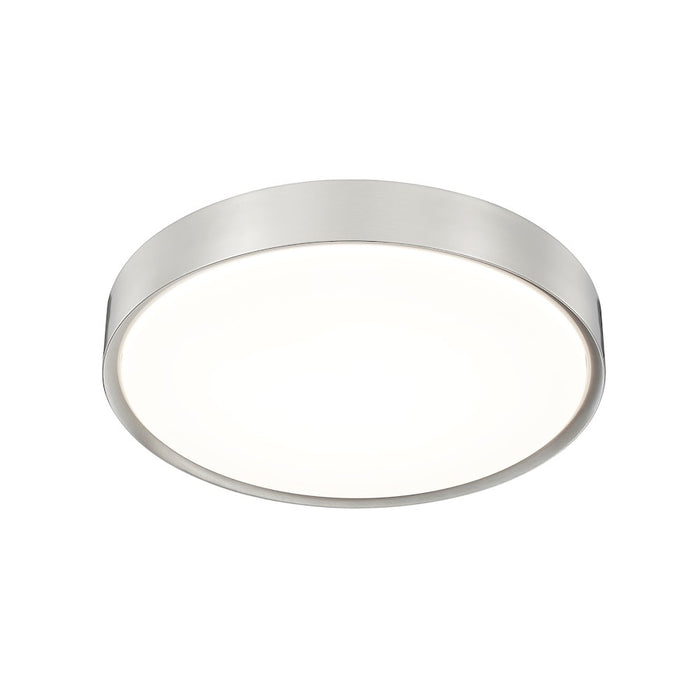 Z-Lite Kawan 1 Light 20" Flush Mount, Brushed Nickel/Frosted