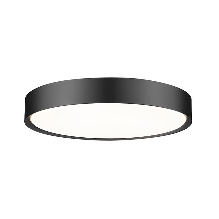 Z-Lite Kawan 1 Light 20" Flush Mount, Matte Black/Frosted - 1014F20-MB-LED