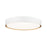 Z-Lite Kawan 1Lt 20" Flush Mount, White/Gold/Frosted - 1014F20-MW-MGLD-LED