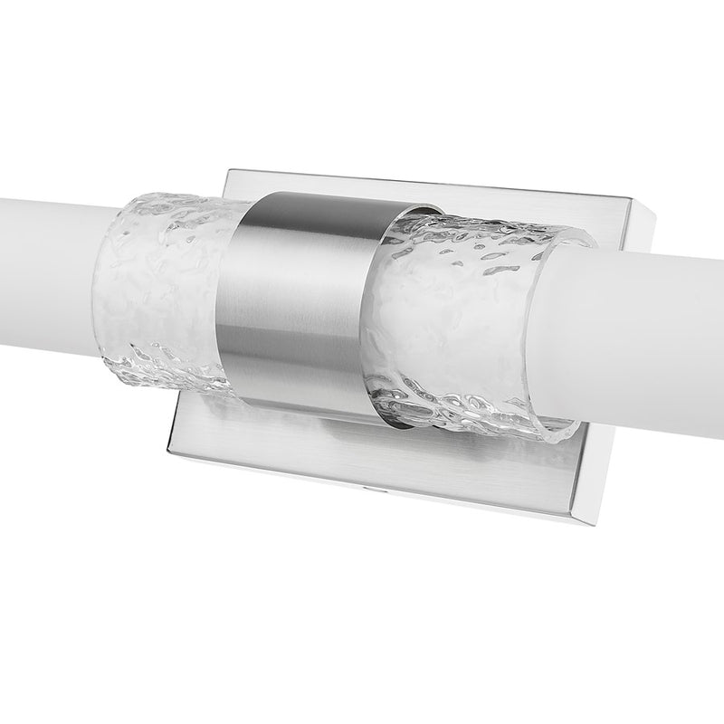 Z-Lite Egon 1 Light 18W Vanity, Brushed Nickel/Matte Opal