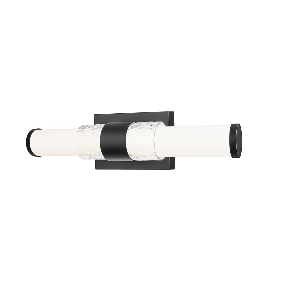 Z-Lite Egon 1 Light 18W Vanity, Matte Black/Matte Opal - 1015-18W-MB-LED
