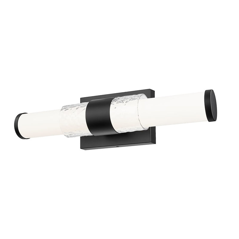 Z-Lite Egon 1 Light 18W Vanity, Matte Black/Matte Opal