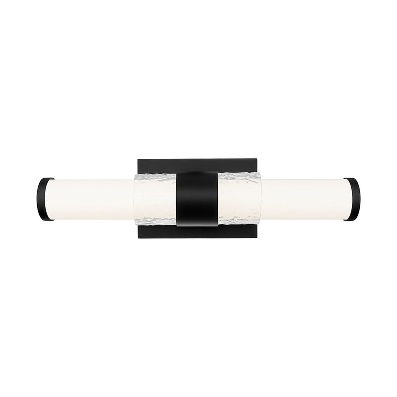 Z-Lite Egon 1 Light 18W Vanity, Matte Black/Matte Opal
