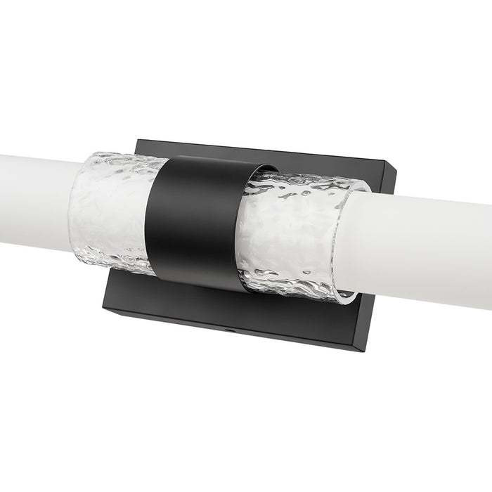 Z-Lite Egon 1 Light 18W Vanity, Matte Black/Matte Opal