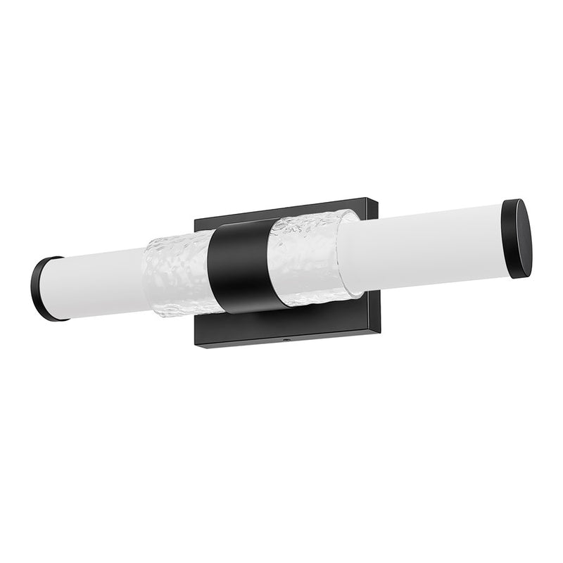 Z-Lite Egon 1 Light 18W Vanity, Matte Black/Matte Opal