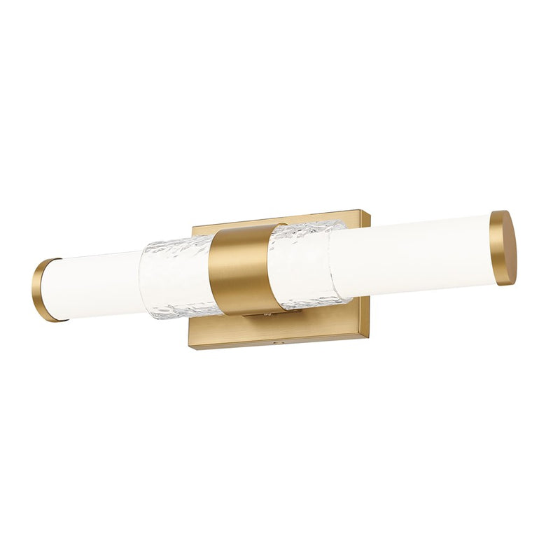 Z-Lite Egon 1 Light 18W Vanity, Modern Gold/Matte Opal