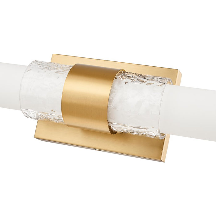 Z-Lite Egon 1 Light 18W Vanity, Modern Gold/Matte Opal