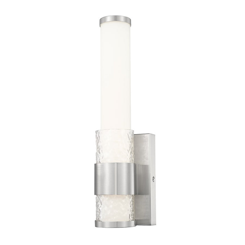 Z-Lite Egon 1 Light Wall Sconce, Brushed Nickel/Matte Opal - 1015-1S-BN-LED