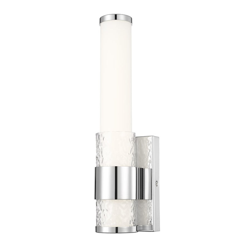 Z-Lite Egon 1 Light Wall Sconce, Chrome/Matte Opal - 1015-1S-CH-LED