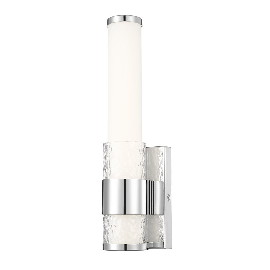 Z-Lite Egon 1 Light Wall Sconce, Chrome/Matte Opal - 1015-1S-CH-LED
