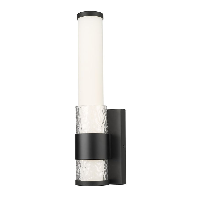 Z-Lite Egon 1 Light Wall Sconce, Matte Black/Matte Opal - 1015-1S-MB-LED