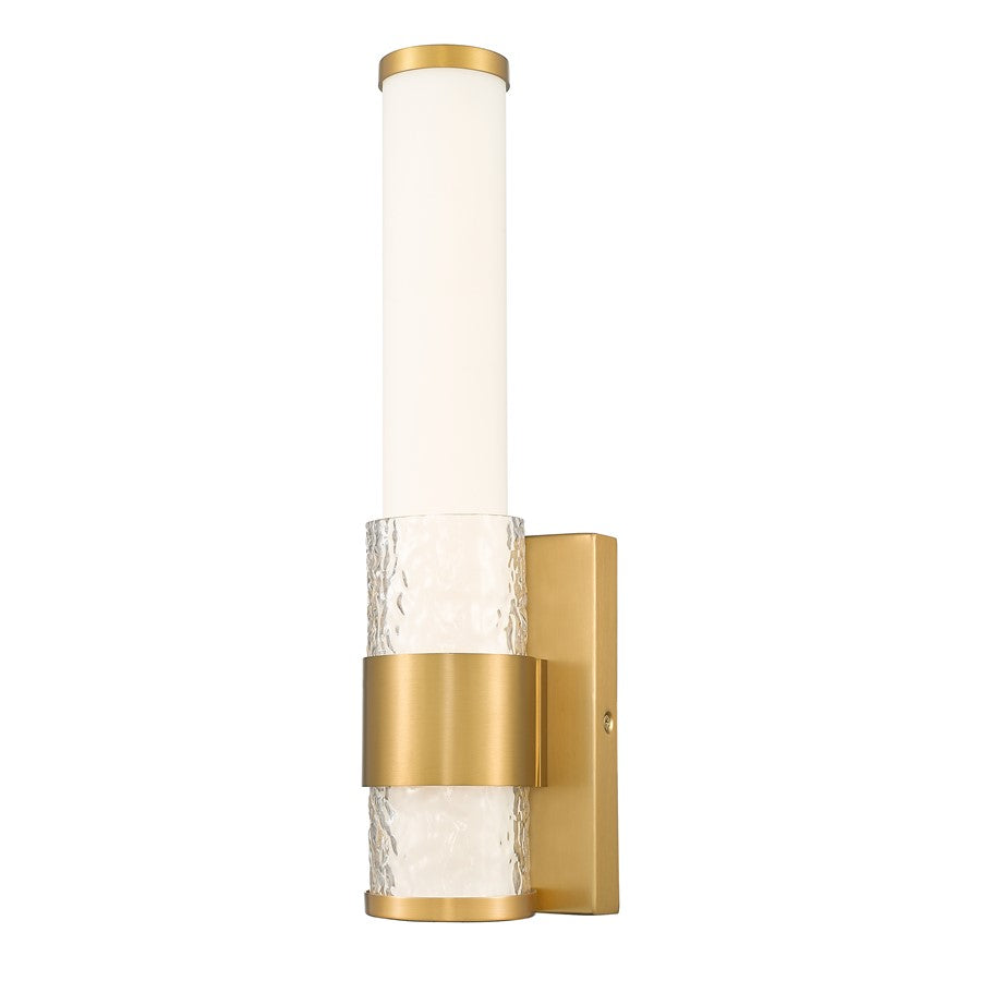 Z-Lite Egon 1 Light Wall Sconce, Modern Gold/Matte Opal - 1015-1S-MGLD-LED