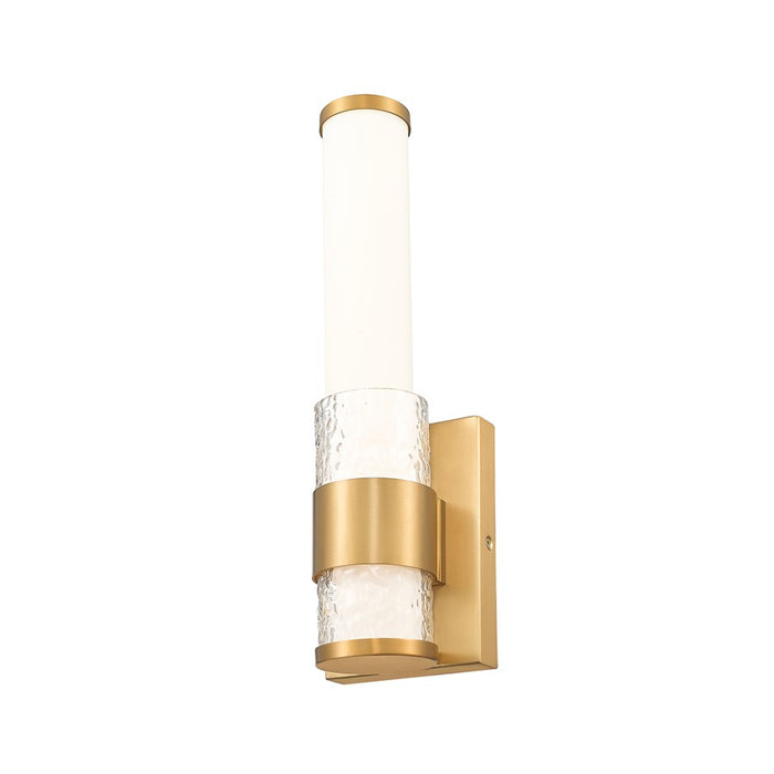 Z-Lite Egon 1 Light Wall Sconce, Modern Gold/Matte Opal