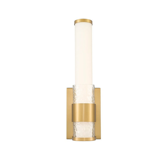 Z-Lite Egon 1 Light Wall Sconce, Modern Gold/Matte Opal