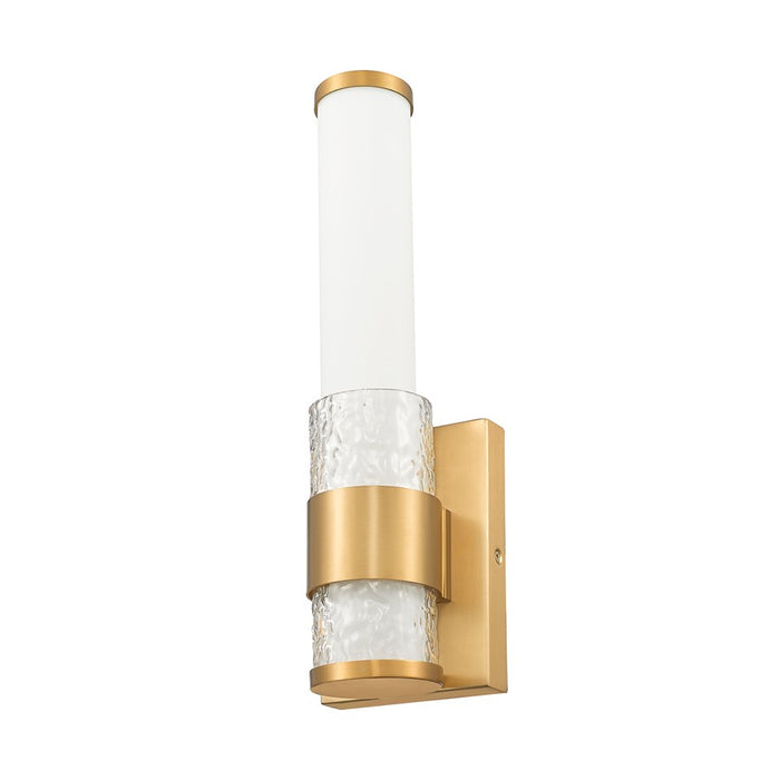Z-Lite Egon 1 Light Wall Sconce, Modern Gold/Matte Opal