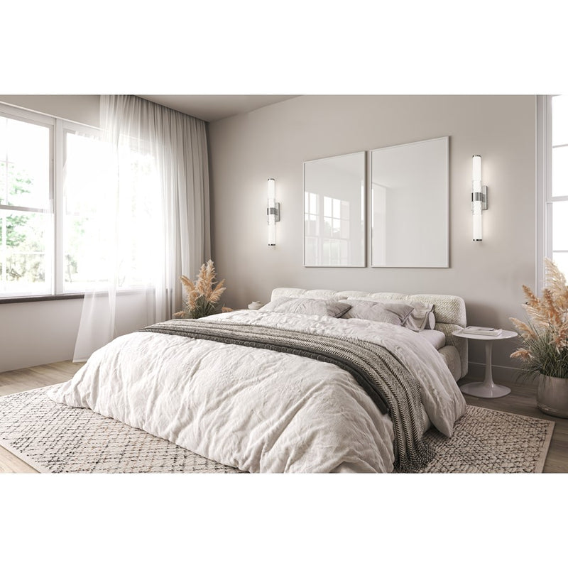 Z-Lite Egon 1 Light 25W Vanity, Brushed Nickel/Matte Opal