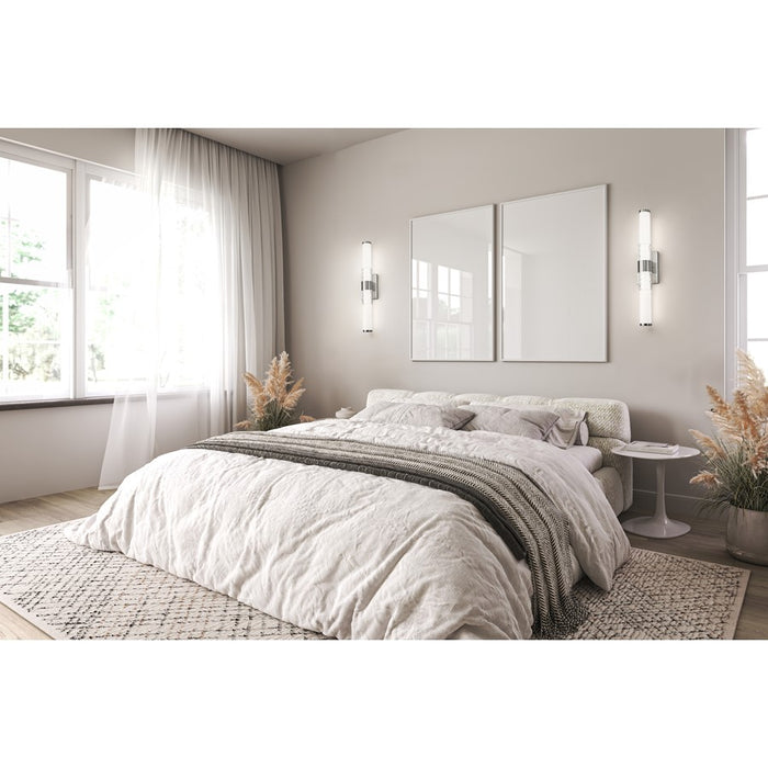 Z-Lite Egon 1 Light 25W Vanity, Brushed Nickel/Matte Opal