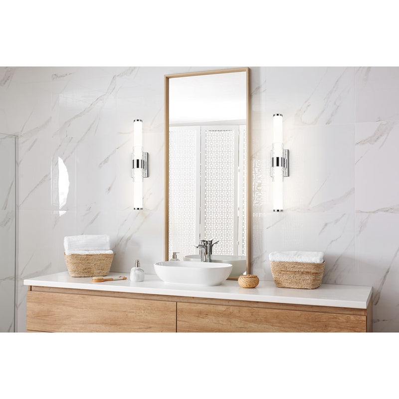 Z-Lite Egon 1 Light 25W Vanity, Chrome/Matte Opal