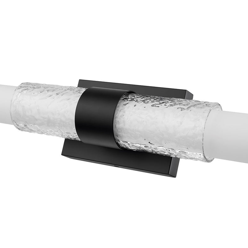 Z-Lite Egon 1 Light 25W Vanity, Matte Black/Matte Opal