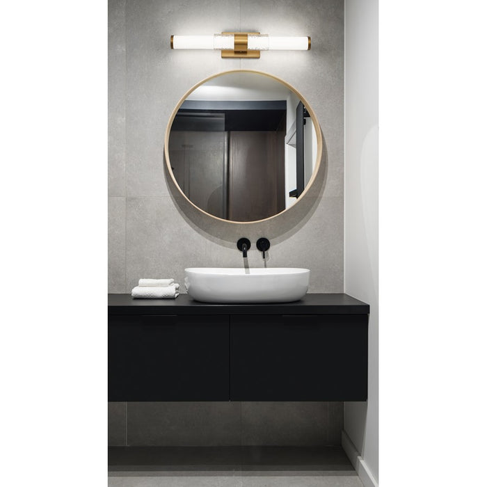 Z-Lite Egon 1 Light 25W Vanity, Modern Gold/Matte Opal