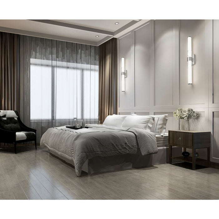 Z-Lite Egon 1 Light 32W Vanity, Brushed Nickel/Matte Opal