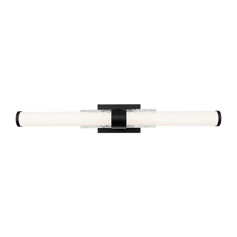 Z-Lite Egon 1 Light 32W Vanity, Matte Black/Matte Opal