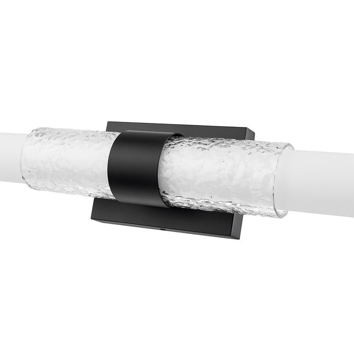 Z-Lite Egon 1 Light 32W Vanity, Matte Black/Matte Opal