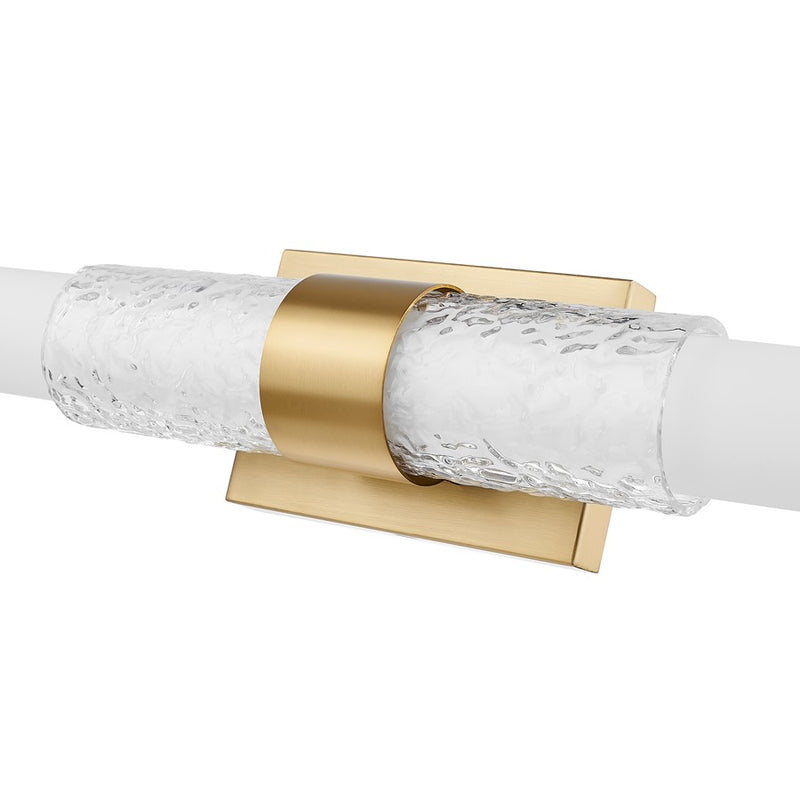 Z-Lite Egon 1 Light 32W Vanity, Modern Gold/Matte Opal