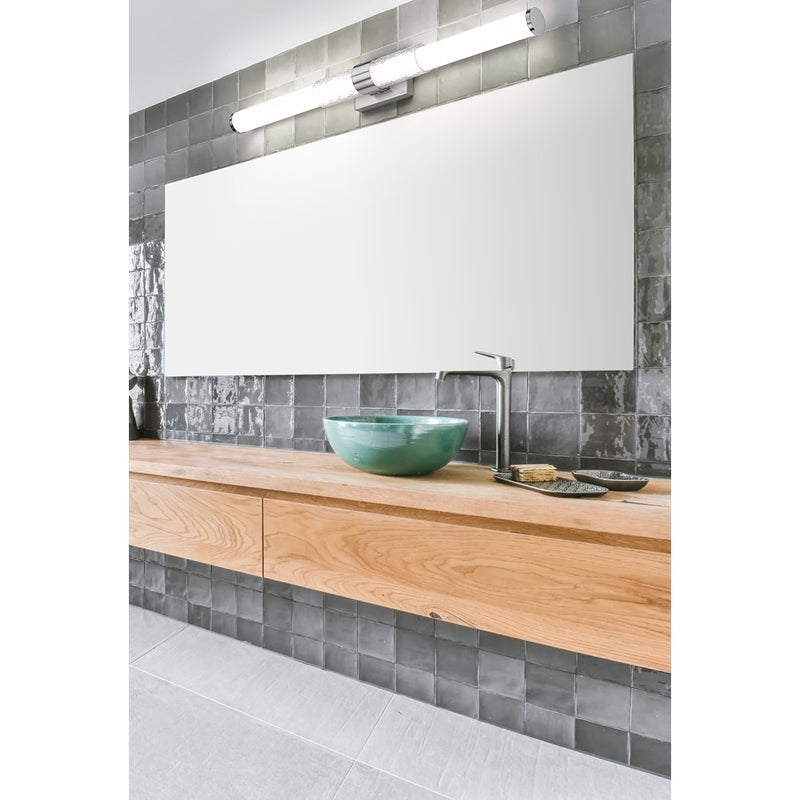 Z-Lite Egon 1 Light 40W Vanity, Brushed Nickel/Matte Opal