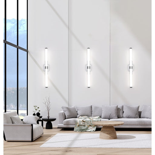 Z-Lite Egon 1 Light 40W Vanity, Chrome/Matte Opal