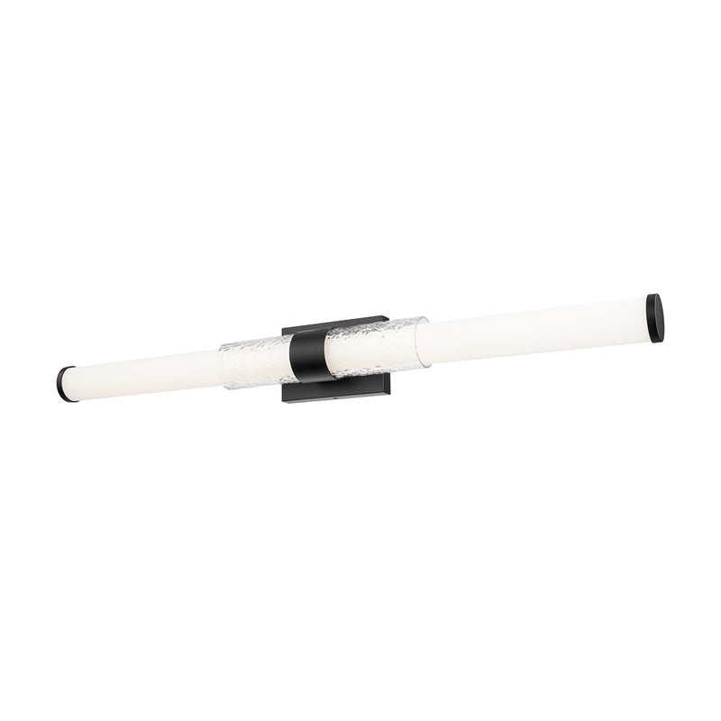 Z-Lite Egon 1 Light 40W Vanity, Matte Black/Matte Opal
