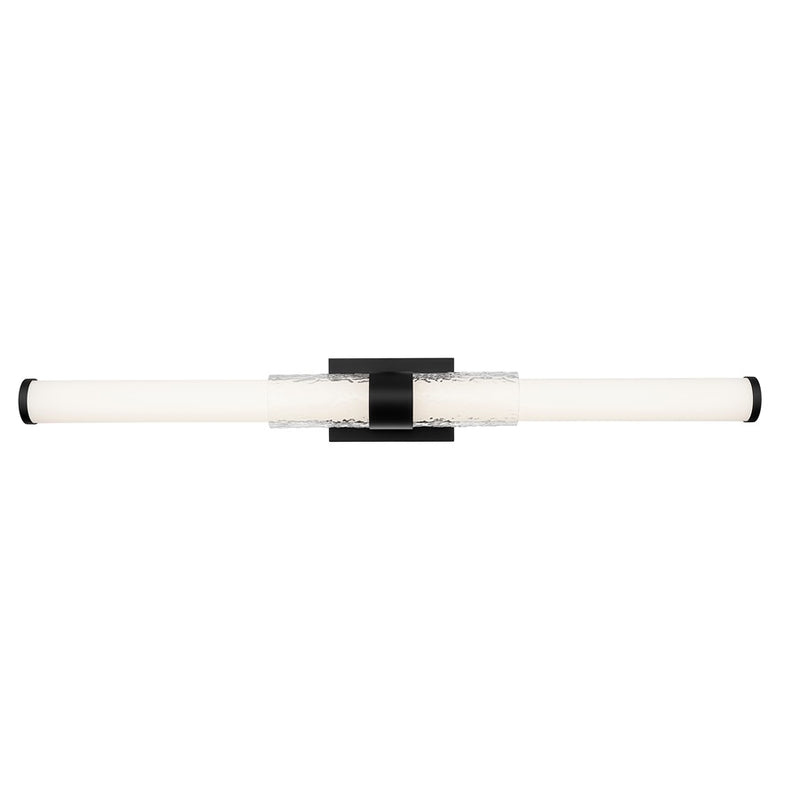 Z-Lite Egon 1 Light 40W Vanity, Matte Black/Matte Opal