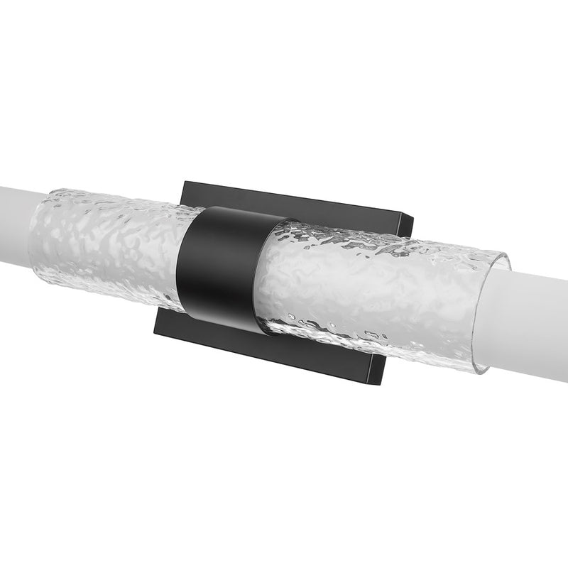 Z-Lite Egon 1 Light 40W Vanity, Matte Black/Matte Opal