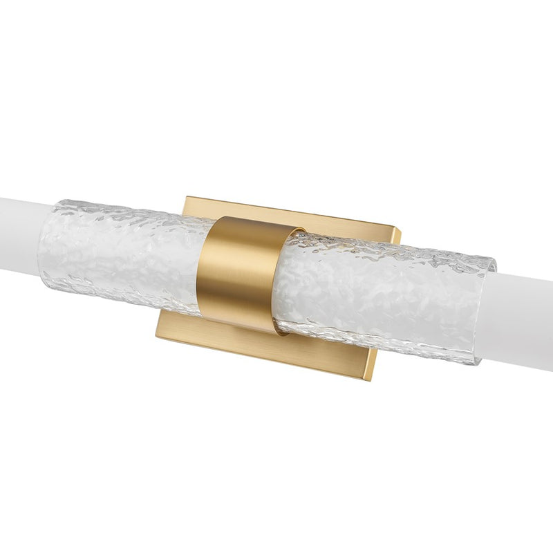 Z-Lite Egon 1 Light 40W Vanity, Modern Gold/Matte Opal
