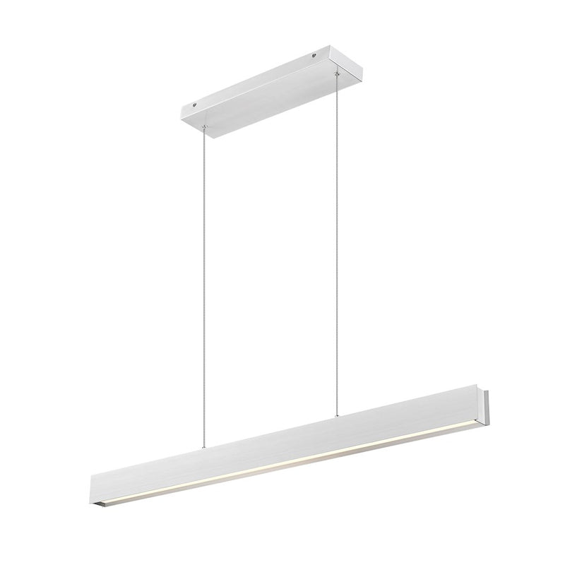 Z-Lite Hudson 1 Light 45" Linear Chandelier, Nickel/Frosted - 1016-45L-BN-LED
