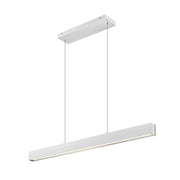 Z-Lite Hudson 1Lt 45" Linear Chandelier, Nickel/Frosted - 1016-45L-BN-LED