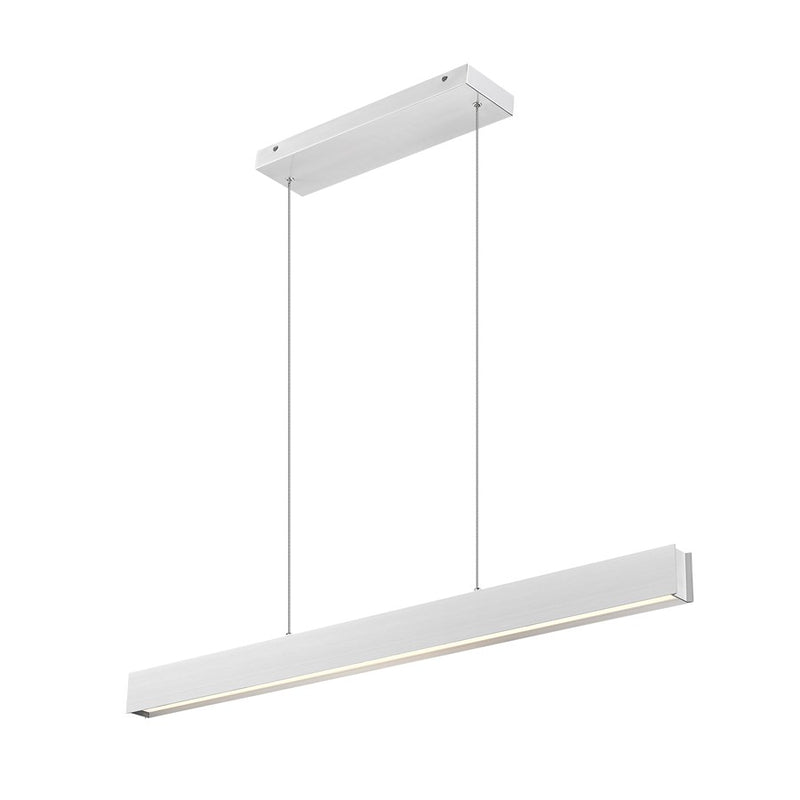 Z-Lite Hudson 1Lt 45" Linear Chandelier, Nickel/Frosted - 1016-45L-BN-LED