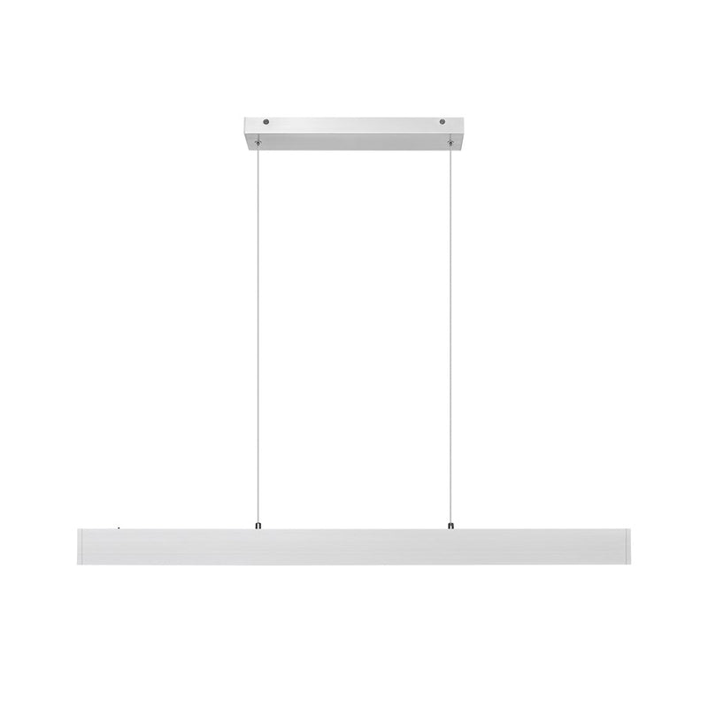 Z-Lite Hudson 1Lt 45" Linear Chandelier, Nickel/Frosted