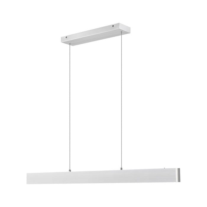 Z-Lite Hudson 1 Light 45" Linear Chandelier, Nickel/Frosted